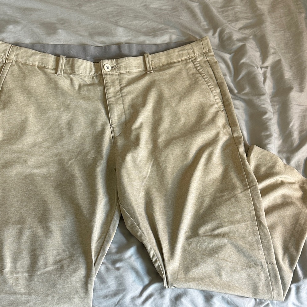 Tommy Bahama Tan Pants with Blue Patterned Lining